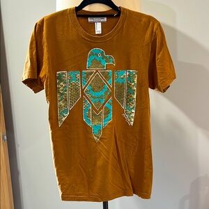 Brown Graphic T-Shirt with Eagle Design